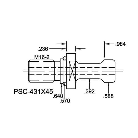 Tj Davies Co Coolant Through Retention Knob PSC-431X45